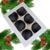 Bombki choinkowe szklane 80mm czarne wapno, bombki czarne matowe 8cm, opakowanie bombek, bombki glamour na choinkę