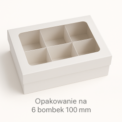 Opakowanie na bombki 10cm, zbiorcze opakowania na bombki, pudełko na bombki z kartonu białego, z okienkiem, gruby karton